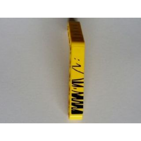 Technic, Liftarm 1 x 9 Bent (6 - 4) Thick with Black Scribbled Lines Pattern Model Right (Sticker) - Set 8414