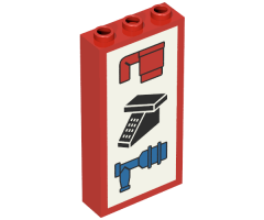 Brick 1 x 3 x 5 with Cup, Phone, and Water Tap Pattern