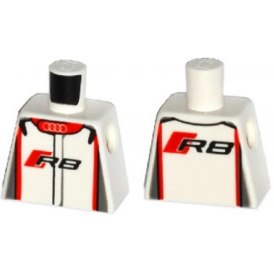 Torso Race Suit with Audi Logo and 'R8' on Front and Back Pattern