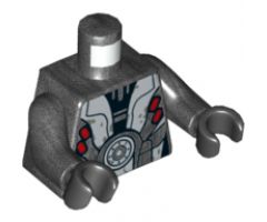 Torso SW Armor M-OC Hunter Droid with Silver and Red Pattern / Pearl Dark Gray Arms / Black Hands