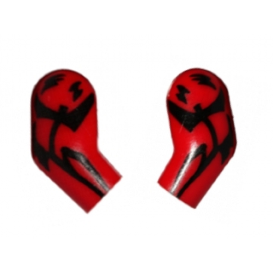 Arm, (Matching Left and Right) Pair with Black Tattoo Pattern (SW Darth Maul)