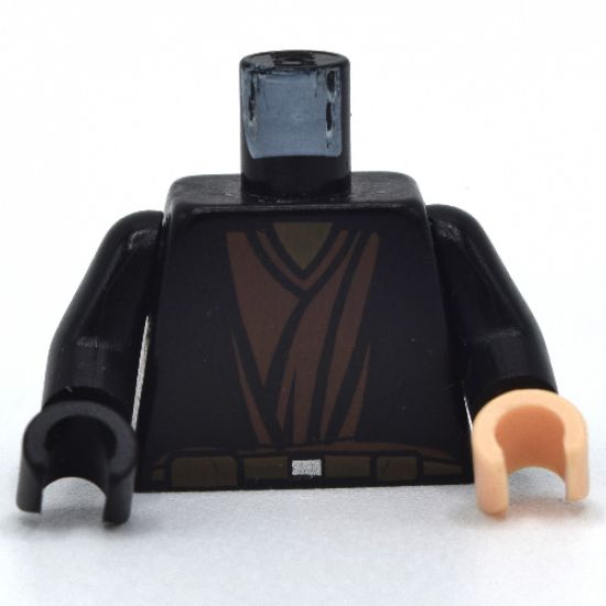 Torso SW Brown Layered Shirt and Belt Pattern (Anakin) / Black Arms / Light Nougat Hand Left / Black Hand Right