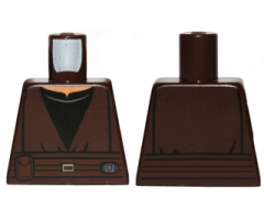 Torso SW Jedi Robe, Belt and Black Open-Neck Shirt Pattern (SW Even Piell)