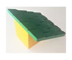 Duplo, Building Roof Sloped 30 4 x 4 Shingled with Yellow Base