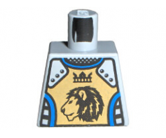 Torso Castle Knights Kingdom II Lion with Crown Pattern