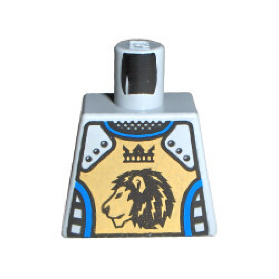 Torso Castle Knights Kingdom II Lion with Crown Pattern