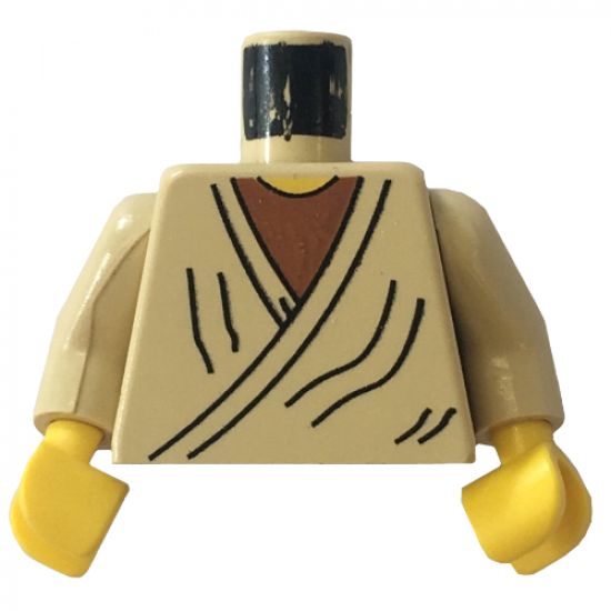 Torso SW Layered Shirt Old Obi-Wan Yellow Neck Pattern / Tan Arms / Yellow Hands