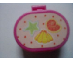 Scala Utensil Oval Case with Seashell, Snail Shell, Starfish and Red Dots Pattern (Sticker) - Set 3114