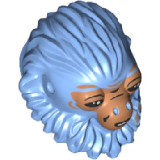 Minifigure, Head, Modified SW Ardennian with Nougat Face Pattern (Rio Durant)