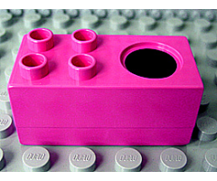 Duplo, Furniture Stove 2 x 4 x 2 1/2 with 4 Studs and Black Burner Pattern