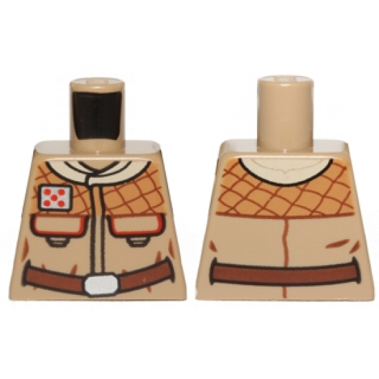 Torso SW Hoth Rebel Jacket with Pockets and Brown Belt Pattern