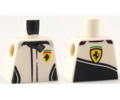 Torso Speed Champions with Black Pockets and Ferrari Logo on Front and Back Pattern