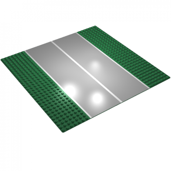 Baseplate, Road 32 x 32 7-Stud Straight with Plain Runway Wide Pattern