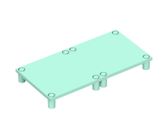 Scala Platform 7 x 14 x 1 1/3 with 8 legs