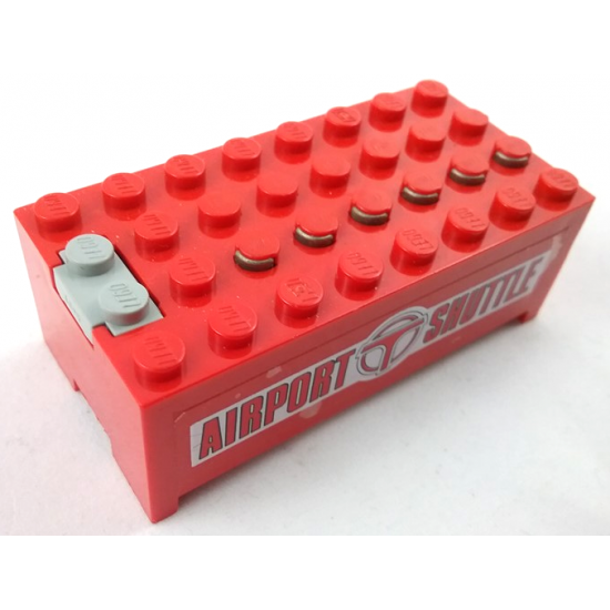 Electric, Battery Box 9V Small Without Battery Cover with Airport Shuttle Pattern on Both Sides (Stickers) - Set 6399
