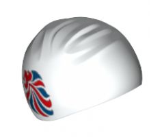 Minifigure, Headgear Cap, Swimming with Team GB Logo Pattern