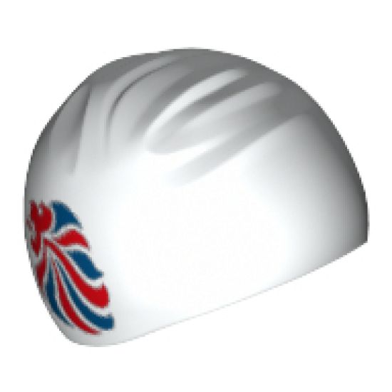 Minifigure, Headgear Cap, Swimming with Team GB Logo Pattern