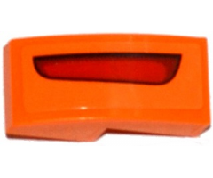Slope, Curved 2 x 1 with Red Taillight Pattern Model Left Side (Sticker) - Set 75912