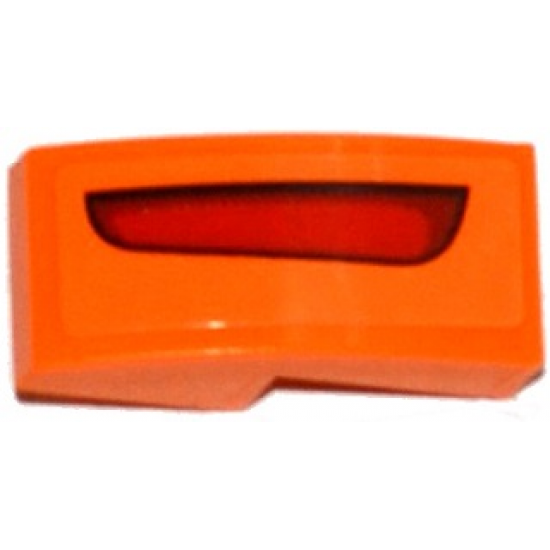 Slope, Curved 2 x 1 with Red Taillight Pattern Model Left Side (Sticker) - Set 75912