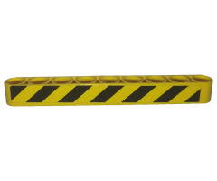 Technic, Liftarm 1 x 9 Thick with Black and Yellow Danger Stripes Pattern Model Left Side (Sticker) - Set 9397