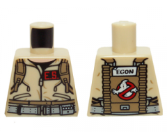 Torso Ghostbusters Jumpsuit with 'E.S.' ID Badge and 'EGON' on Reverse Pattern