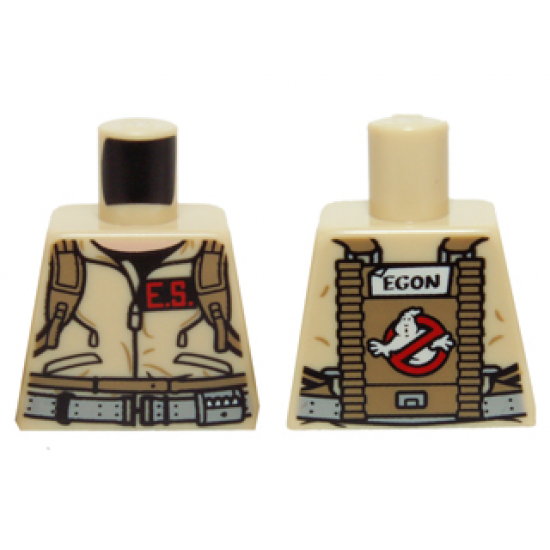 Torso Ghostbusters Jumpsuit with 'E.S.' ID Badge and 'EGON' on Reverse Pattern