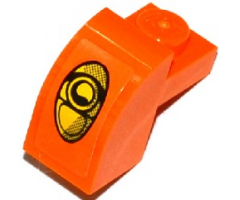 Slope, Curved 2 x 1 x 1 1/3 with Recessed Stud with Yellow Headlight Pattern (Sticker) – Set 75912