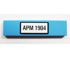 Tile 1 x 4 with 'APM 1904' Pattern (Sticker) - Set 10219