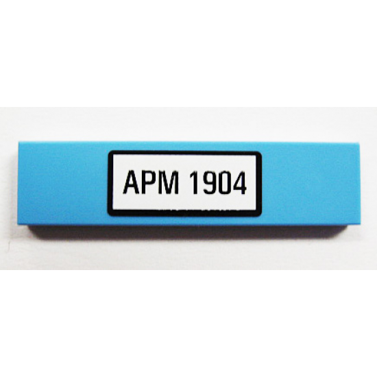 Tile 1 x 4 with 'APM 1904' Pattern (Sticker) - Set 10219
