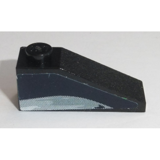 Slope 33 3 x 1 with Dark Blue and Gray Swirl Pattern on Right Side (Sticker) - Set 8161