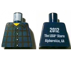 Torso Studios Plaid Button Shirt Front, 2012 The LEGO Store Alpharetta, GA Back Pattern