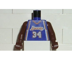 Torso NBA Los Angeles Lakers #34 (Road Jersey) Pattern / Brown NBA Arms