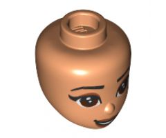 Mini Doll, Head Friends with Dark Brown Eyes, Medium Nougat Lips Pattern (Jasmine)