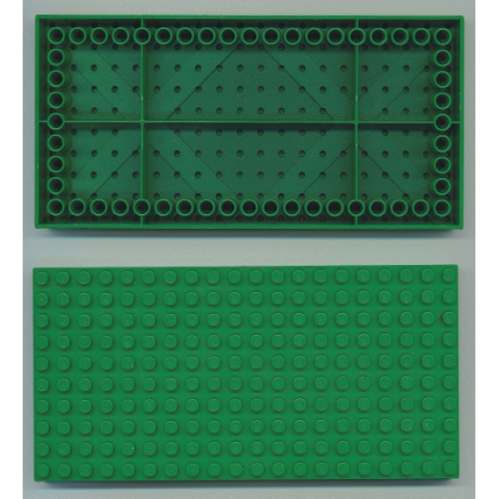 Brick 10 x 20 with Bottom Tubes in single row around edge, with dual '+' Cross Supports