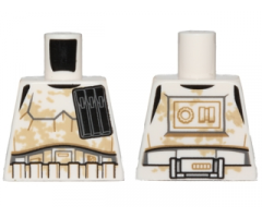 Torso SW Armor Stormtrooper, Narrow Black Ammo Pouch and Tan Dirt Stains Pattern