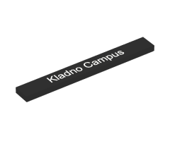 Tile 1 x 8 with 'Kladno Campus' Pattern