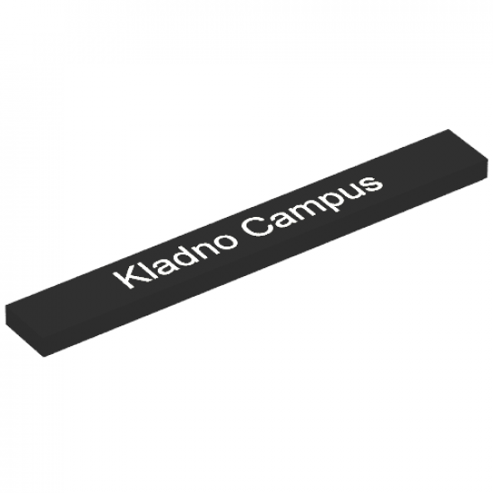 Tile 1 x 8 with 'Kladno Campus' Pattern