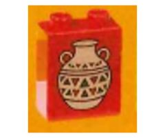 Duplo, Brick 1 x 2 x 2 with Indian Pottery Pattern