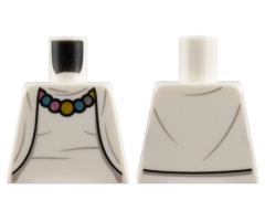 Torso Female Rumpled Top and Jacket with Necklace Pattern