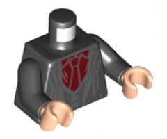 Torso Robe and Vest, Dark Red Shirt and Tie Pattern / Black Arms / Light Nougat Hands