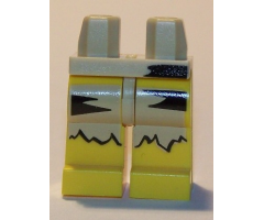 Hips and Yellow Legs with Black and Tan Animal Skin Loincloth Pattern