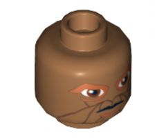 Minifigure, Head Alien with SW Eeth Koth Pattern - Hollow Stud