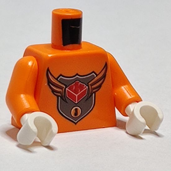 Torso MBA Level 3 Logo Pattern / Orange Arms / White Hands