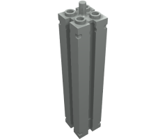 Support 2 x 2 x 8 with Grooves and Top Peg, Smooth on All Sides