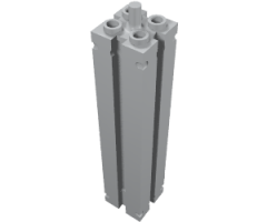 Support 2 x 2 x 8 with Grooves and Top Peg, Smooth on All Sides