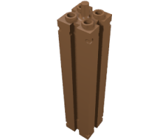 Support 2 x 2 x 8 with Grooves and Top Peg, Smooth on All Sides