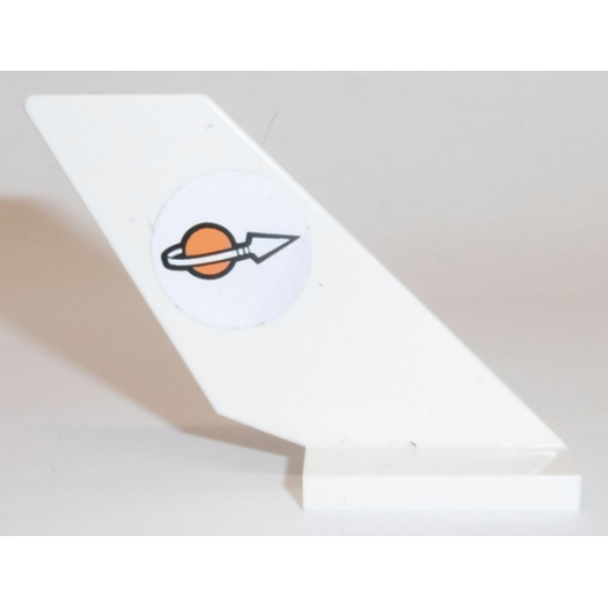 Tail Shuttle with Classic Space Logo Pattern on Right Side (Sticker) - Set 7692
