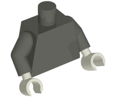 Torso Plain / Dark Gray Arms / White Hands
