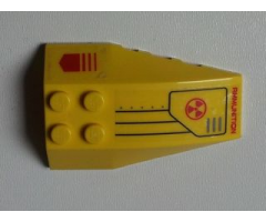 Wedge 6 x 4 Triple Curved with Red Arrow, Radioactivity Warning and 'AMMUNITION' Pattern (Stickers) - Set 7712