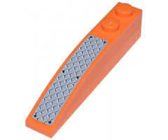 Slope, Curved 6 x 1 with Tread Plate Pattern (Sticker) - Set 7738